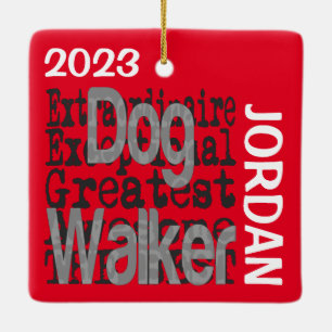 Ornement En Céramique Chien Walker Extraordinaire PERSONNALISÉ