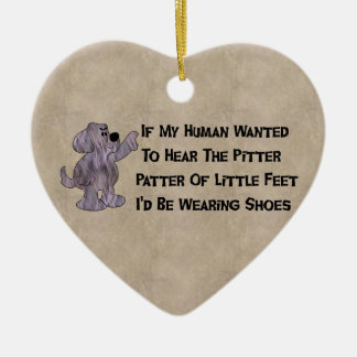 Ornement En Céramique Chiot Sans Enfant