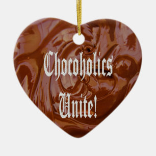 Ornement En Céramique Chocoholics Unite Heart Ornament