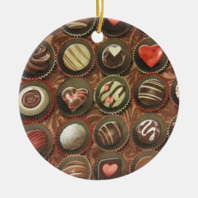 Ornement En Céramique Chocolats et truffes (Devant)