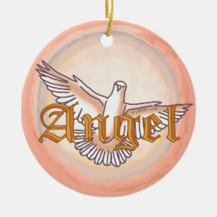 Ornement En Céramique Christian angel colombe