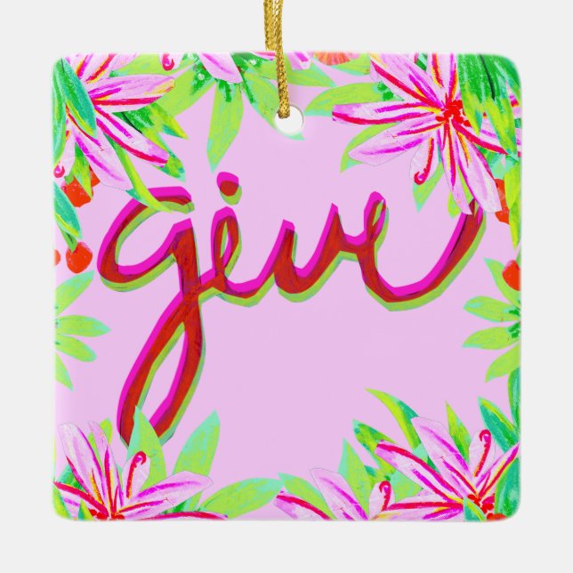 Ornement En Céramique Christmas Foliage - Give (Devant)