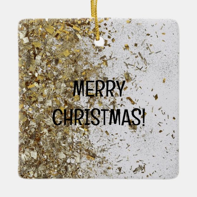 ORNEMENT EN CÉRAMIQUE CHRISTMAS ORNAMENT GOLD DÉTAIL (Devant)