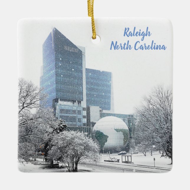 Ornement En Céramique Christmas Raleigh NC Science Museum Globe (Devant)