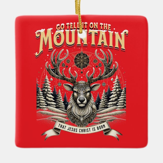 Ornement En Céramique Christmas Reindeer (Devant)