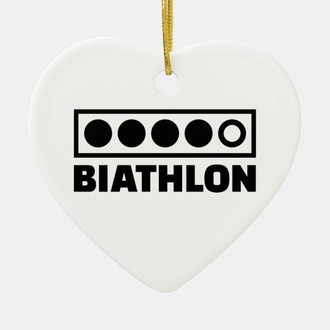 Ornement En Céramique Cible de biathlon (Devant)