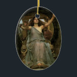Ornement En Céramique Circe Offering the Cup to Ulysses par JW Waterhous<br><div class="desc">Circe Offering the Cup to Ulysses (1891) de JW Waterhouse est une peinture vintage victorienne pré-Raphaelite sur portrait mythologique. Une belle jeune femme est assise sur une chaise ou un trône. Elle a l'air d'une pourcentage, une reine royale et ses bras sont levés en tenant un calice. Dans la mythologie,...</div>