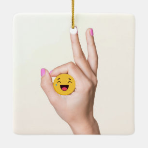 Ornement En Céramique Circle Game Ok Vous A Obtenu