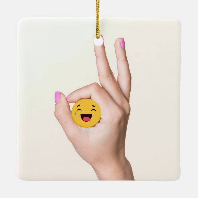 Ornement En Céramique Circle Game Ok Vous A Obtenu (Dos)