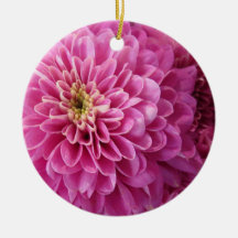 Ornement en céramique circulaire rose