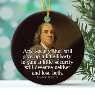 Ornement En Céramique Citation de Ben Franklin