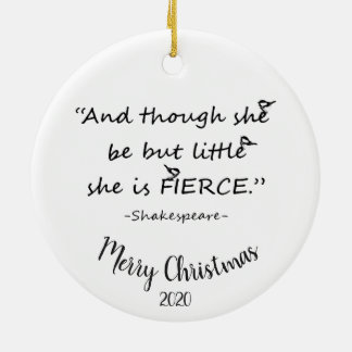 Ornement En Céramique Citation personnalisée de Noël Petit mais Fierce