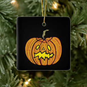 Ornement En Céramique Citrouille personnalisé Halloween Hanging Ornament