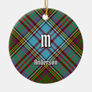 Ornement en céramique Clan Anderson Tartan