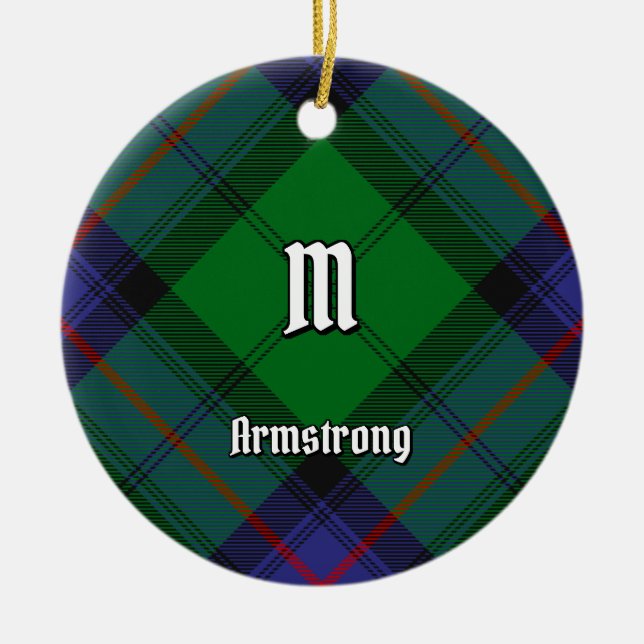 Ornement en céramique Clan Armstrong Tartan (Devant)