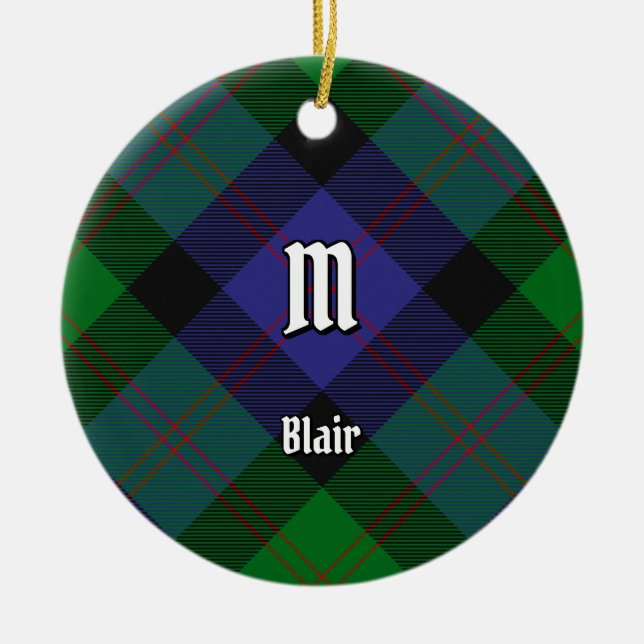 Ornement en céramique Clan Blair Tartan (Devant)