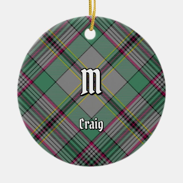 Ornement en céramique Clan Craig Tartan (Devant)