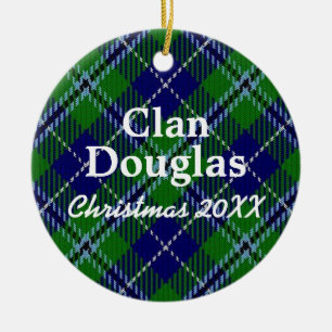 Ornement En Céramique Clan Douglas Scottish Tartan