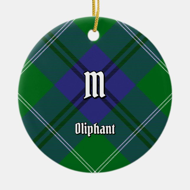 Ornement en céramique Clan Oliphant Tartan (Devant)