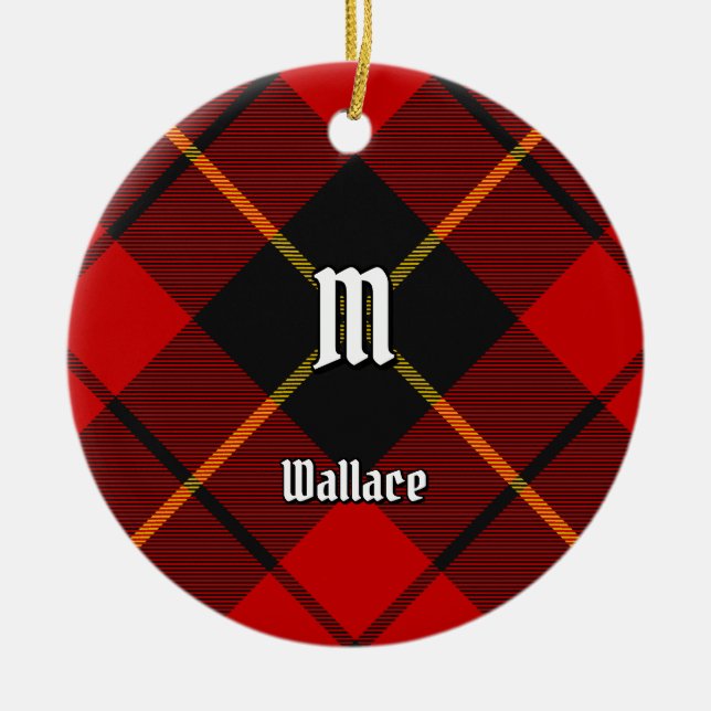 Ornement en céramique Clan Wallace Tartan (Devant)