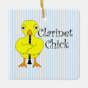 Ornement En Céramique Clarinet Chick Text