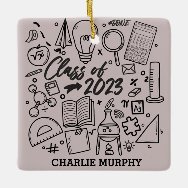 Ornement En Céramique Class of 2023 Graduation Science Math Graduate (Devant)