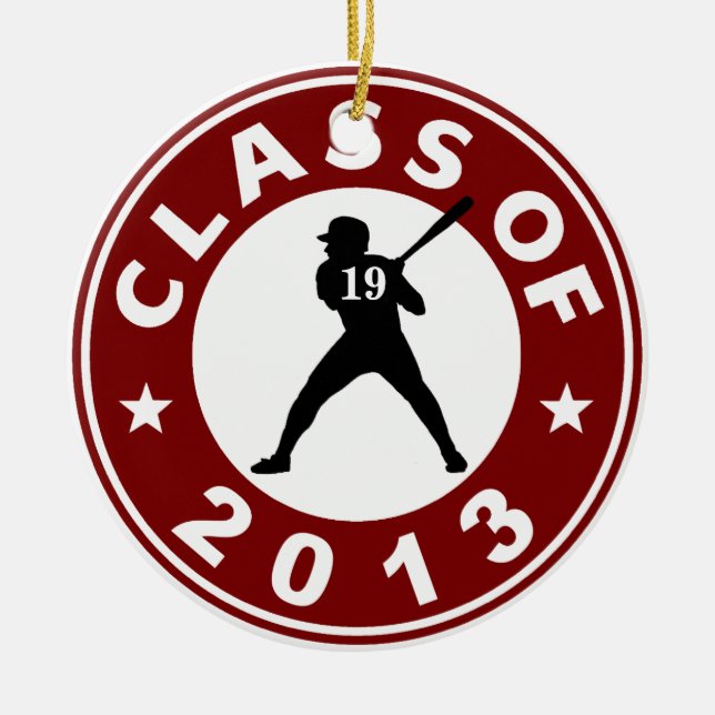 Ornement En Céramique Classe De Baseball 2013 (Devant)