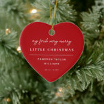 Ornement En Céramique Classic Photo Baby's My First Very Merry Little<br><div class="desc">Classic Typography,  Baby's My First Very Merry Little Christmas Photo Ornament

Designed by fat*fa*tin. Easy to customize with your own text,  photo or image. For custom requests,  please contact fat*fa*tin directly. Custom charges apply.

www.zazzle.com/fat_fa_tin
www.zazzle.com/color_therapy
www.zazzle.com/fatfatin_blue_knot
www.zazzle.com/fatfatin_red_knot
www.zazzle.com/fatfatin_mini_me
www.zazzle.com/fatfatin_box
www.zazzle.com/fatfatin_design
www.zazzle.com/fatfatin_ink</div>