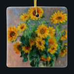 Ornement En Céramique Claude Monet - Bouquet de tournesols<br><div class="desc">Bouquet de tournesols / Bouquet de tournois - Claude Monet,  Huile sur toile,  1881</div>