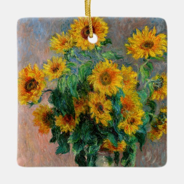 Ornement En Céramique Claude Monet - Bouquet de tournesols (Devant)