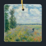 Ornement En Céramique Claude Monet - Champs de pavot près d'Argenteuil (<br><div class="desc">Champs de pavot près d'Argenteuil - Claude Monet,  Huile sur toile,  1875</div>