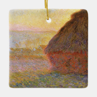 Ornement En Céramique Claude Monet Impressionniste Peinture Graystaks I