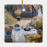Ornement En Céramique Claude Monet - Le déjeuner, panneau décoratif<br><div class="desc">Le déjeuner,  panneau décoratif / Le dejeuner,  panneau décoratif - Claude Monet,  1873</div>