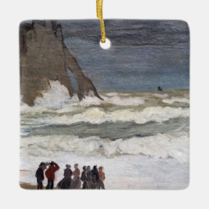 Ornement En Céramique Claude Monet - Mer agitée à Etretat