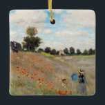 Ornement En Céramique Claude Monet - Poppy Field<br><div class="desc">Poppy Field / Wild Poppies,  near Argenteuil / Les Coquelicots - Claude Monet in 1873</div>