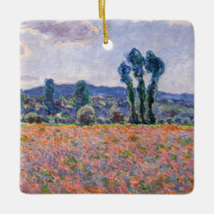 Ornement En Céramique Claude Monet - Poppy Field 1890 (Giverny)