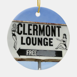 Ornement En Céramique Clermont Lounge, Atlanta, Géorgie, Joyeux Noël