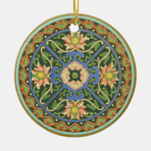 Ornement En Céramique Cloisonne Chine Patter Asiatique Oriental