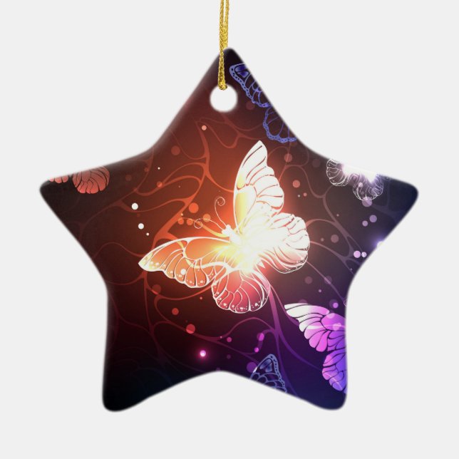 Ornement En Céramique Clowing Night Butterflies (Devant)
