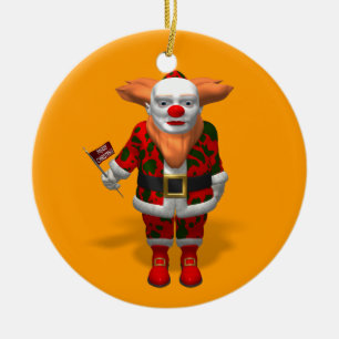 Ornement En Céramique Clown du Père Noël