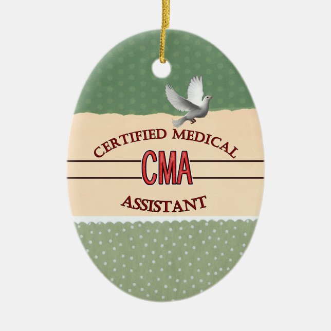 Ornement En Céramique CMA a certifié le LOGO d'aide médical (Devant)