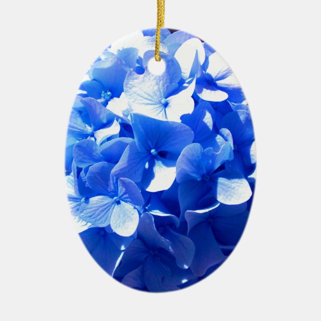Ornement En Céramique Cobalt Blue Hydrangea (Devant)