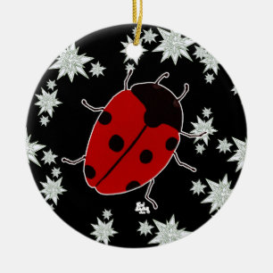ORNEMENT EN CÉRAMIQUE COCCINELLE