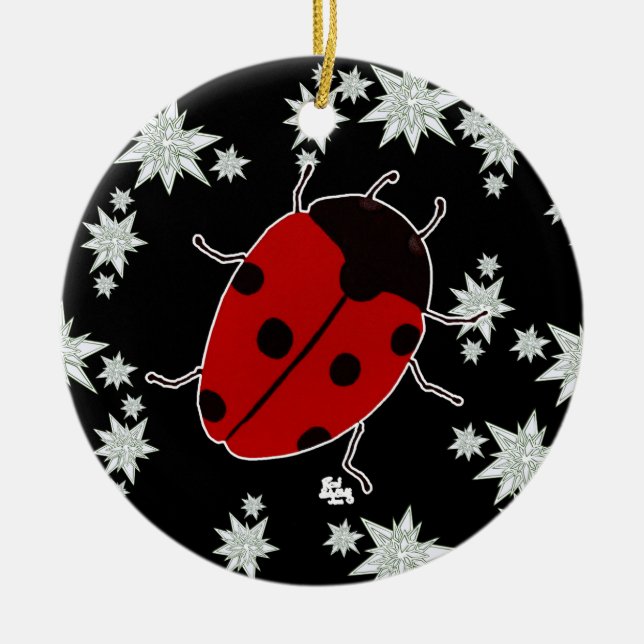ORNEMENT EN CÉRAMIQUE COCCINELLE (Devant)
