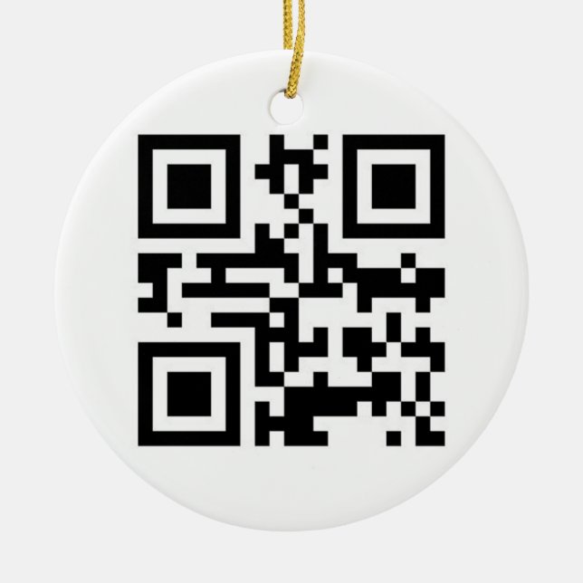 Ornement En Céramique Code de QR - bonnes fêtes ! (Devant)