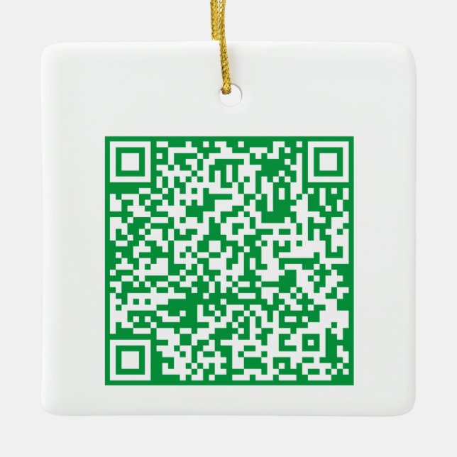Ornement En Céramique Code QR personnalisable double face deux codes (Devant)