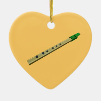 Ornement En Céramique Coeur de Noël d'anniversaire de vert d'or de