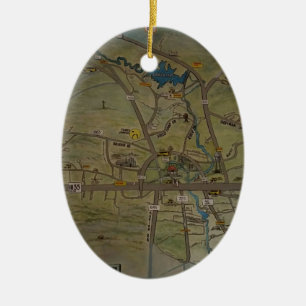 Ornement En Céramique Coeur de nouveau Braunfels, le Texas