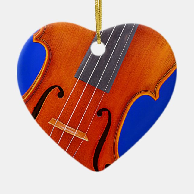 Ornement En Céramique Coeur de violon ou d'ornement d'alto (Devant)