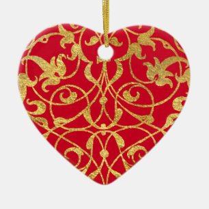 Ornement En Céramique Coeur ornemental